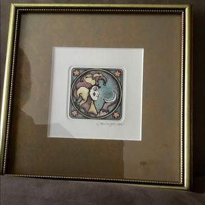 Framed and matted print, signed by Artist.